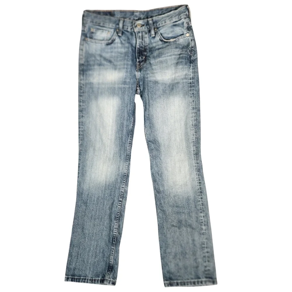 Levi's 514 Jeans Men's 30X30 Blue Straight Fit Light Wash Denim 00514-0540